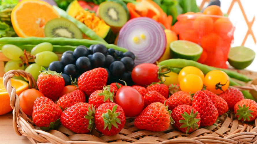 色彩鲜艳的水果蔬菜图片